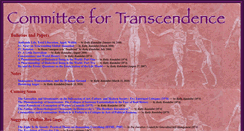 Desktop Screenshot of committee-for-transcendence.org